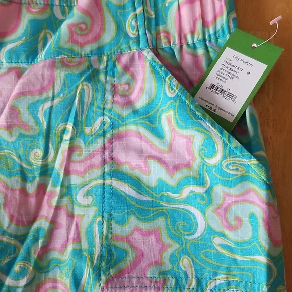 Lilly Pulitzer Beach Pant  Turquoise Lock Me Up - Picture 6 of 11